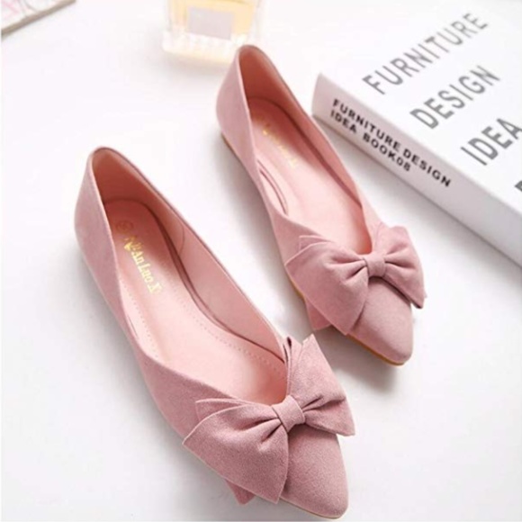 S. the Widow Shoes - TILLY Blush Pink Pointed Toe Flats